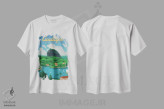 تیشرت سفید طرح دار گواتاپه، هنر دیجیتال اثر ایدیااستورم استودیوز | immage.ir