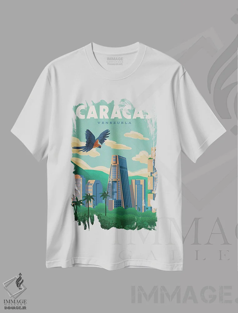 تیشرت سفید طرح دار کاراکاس اثر ایدیااستورم استودیوز | immage.ir