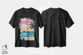 تیشرت مشکی طرح دار ساحل ناپل اثر ایدیااستورم استودیوز | immage.ir