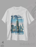 تیشرت سفید طرح دار نیویورک، تزئینی اثر ایدیااستورم استودیوز | immage.ir