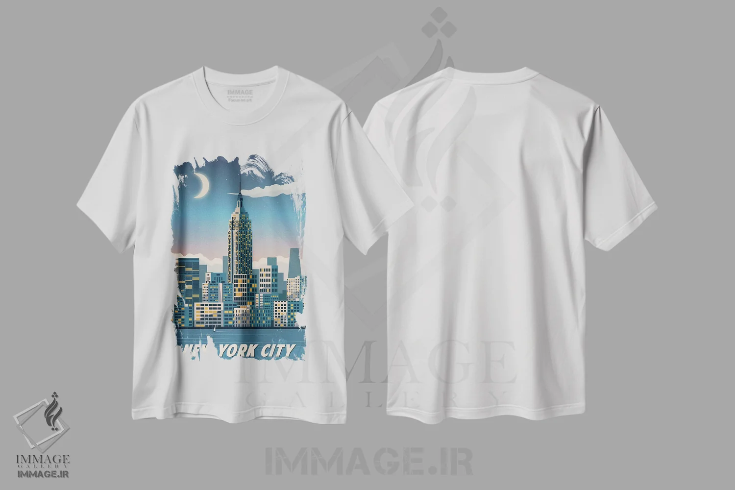 تیشرت سفید طرح دار نیویورک، تزئینی اثر ایدیااستورم استودیوز | immage.ir