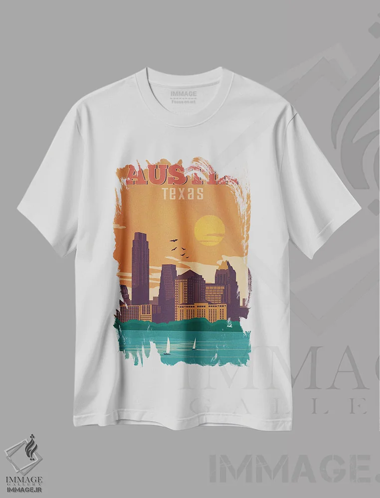 تیشرت سفید طرح دار آستین، تزئینی اثر ایدیااستورم استودیوز | فروشگاه ایماژ