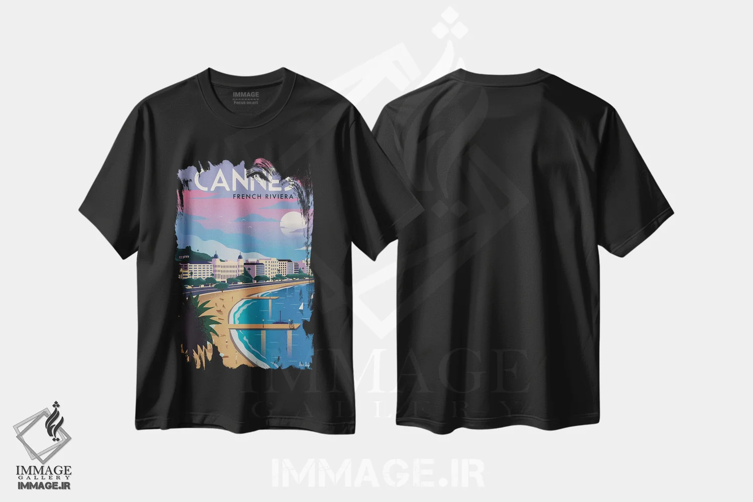 تیشرت مشکی طرح دار کن، تایپوگرافی اثر ایدیااستورم استودیوز | فروشگاه ایماژ