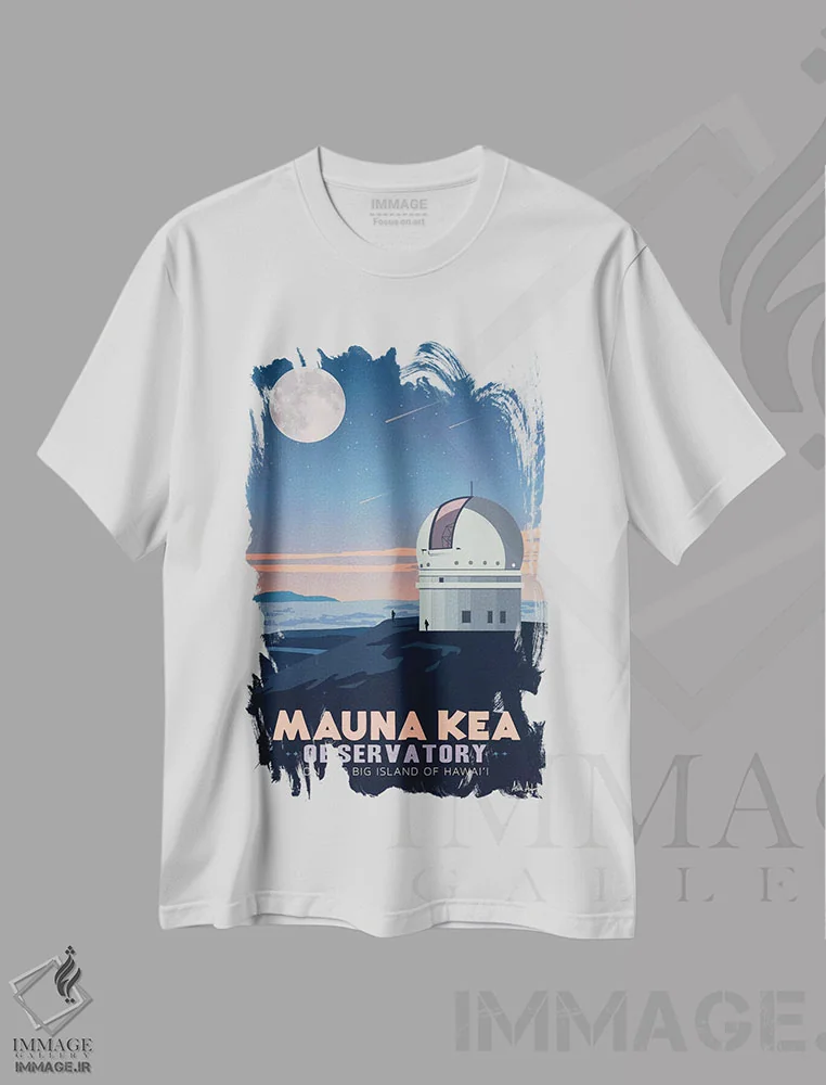 تیشرت سفید طرح دار مونا کیا، تایپوگرافی اثر ایدیااستورم استودیوز | immage.ir