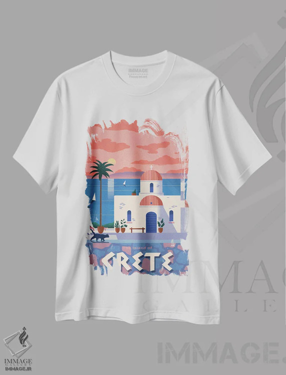 تیشرت سفید طرح دار کرت، دکور معاصر اثر ایدیااستورم استودیوز | فروشگاه ایماژ