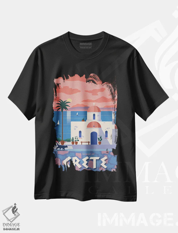 تیشرت مشکی طرح دار کرت، دکور معاصر اثر ایدیااستورم استودیوز | immage.ir