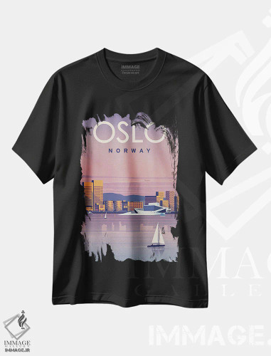 تیشرت مشکی طرح دار اسلو، دکور معاصر اثر ایدیااستورم استودیوز | فروشگاه ایماژ