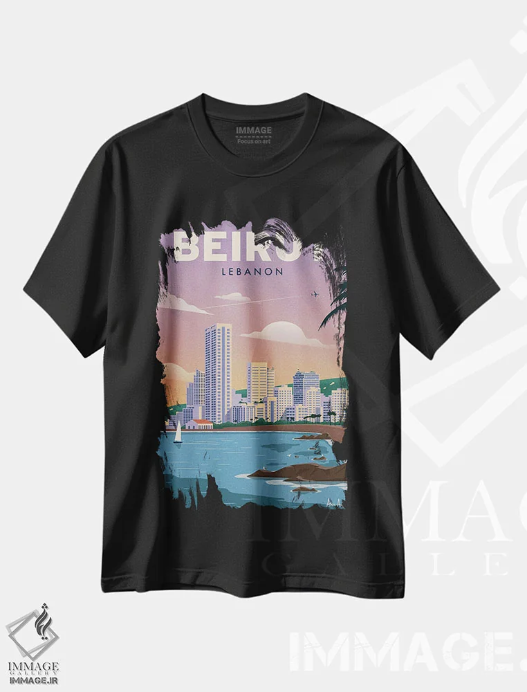 تیشرت مشکی طرح دار بیروت، دکور معاصر اثر ایدیااستورم استودیوز | immage.ir
