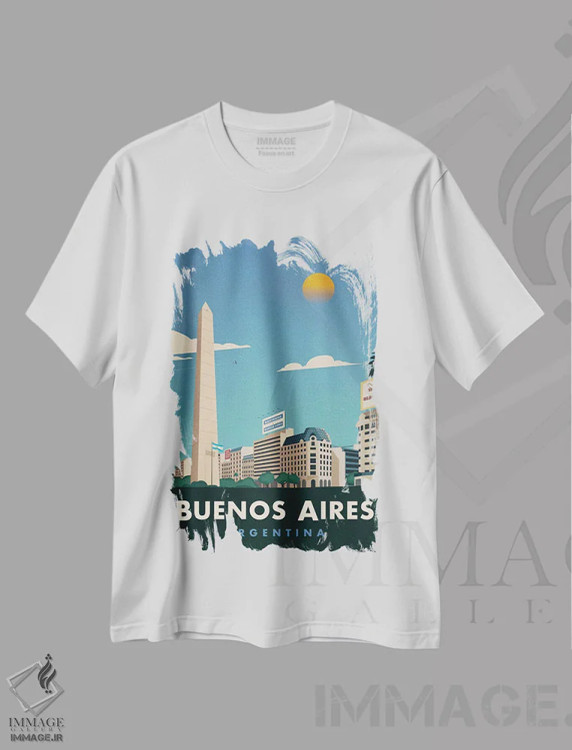 تیشرت سفید طرح دار بوئنوس آیرس، دکور معاصر اثر ایدیااستورم استودیوز | immage.ir