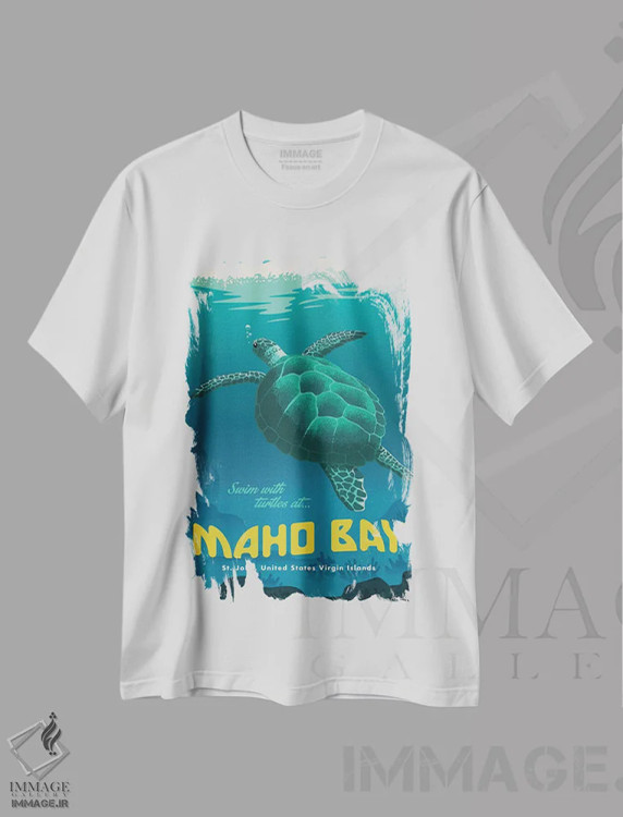 تیشرت سفید طرح دار خلیج ماهو، دکور معاصر اثر ایدیااستورم استودیوز | immage.ir