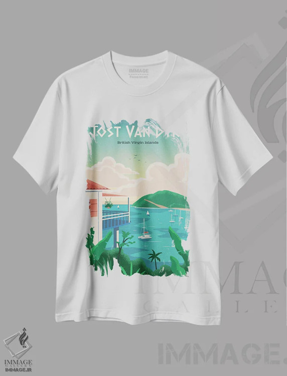 تیشرت سفید طرح دار یوست ون دایک، دکور معاصر اثر ایدیااستورم استودیوز | immage.ir