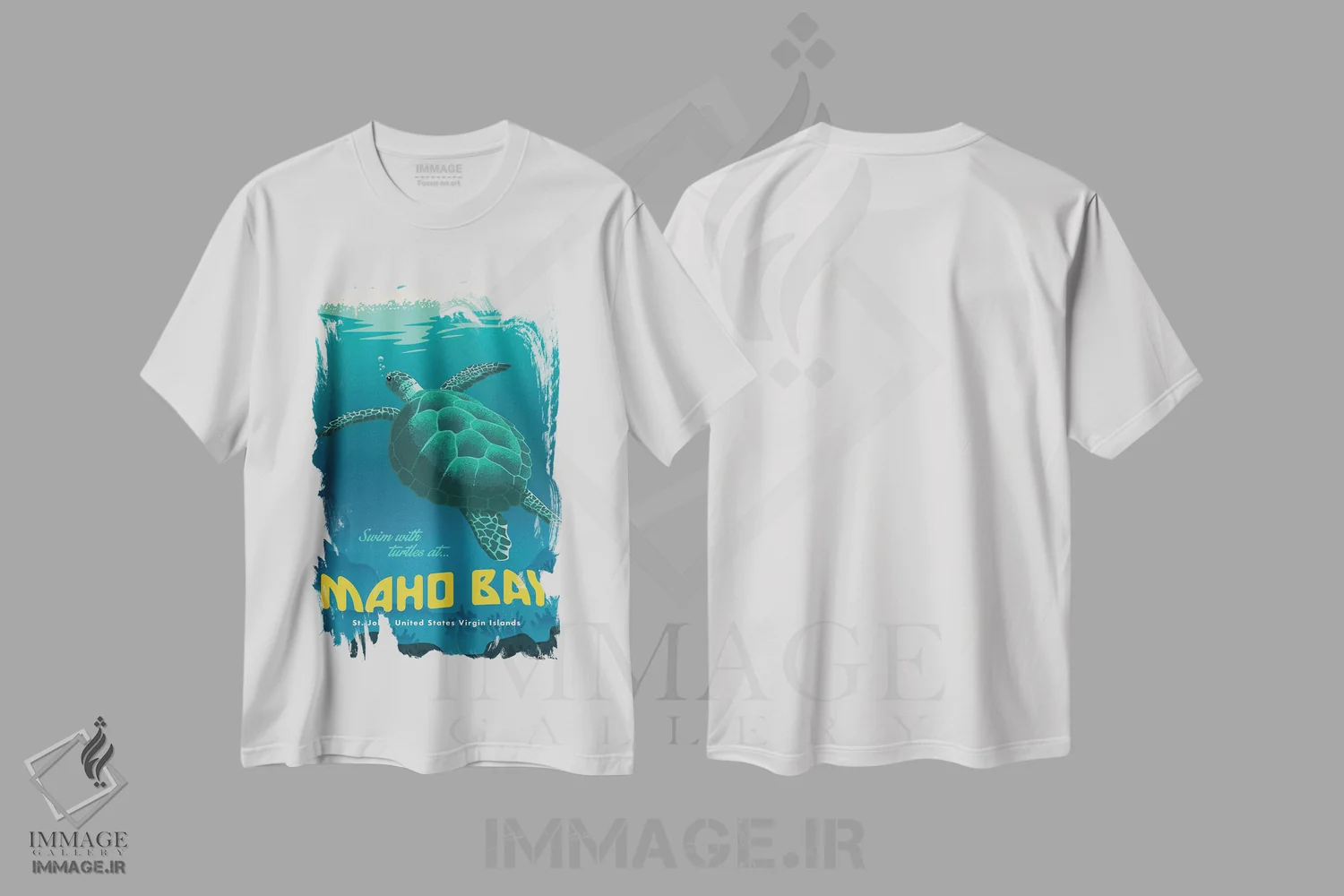 تیشرت سفید طرح دار خلیج ماهو، دکور معاصر اثر ایدیااستورم استودیوز | immage.ir