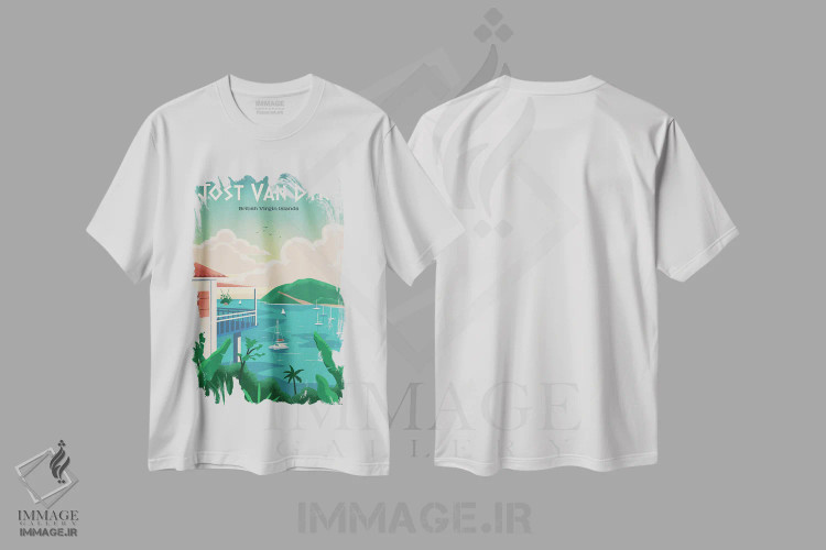 تیشرت سفید طرح دار یوست ون دایک، دکور معاصر اثر ایدیااستورم استودیوز | immage.ir