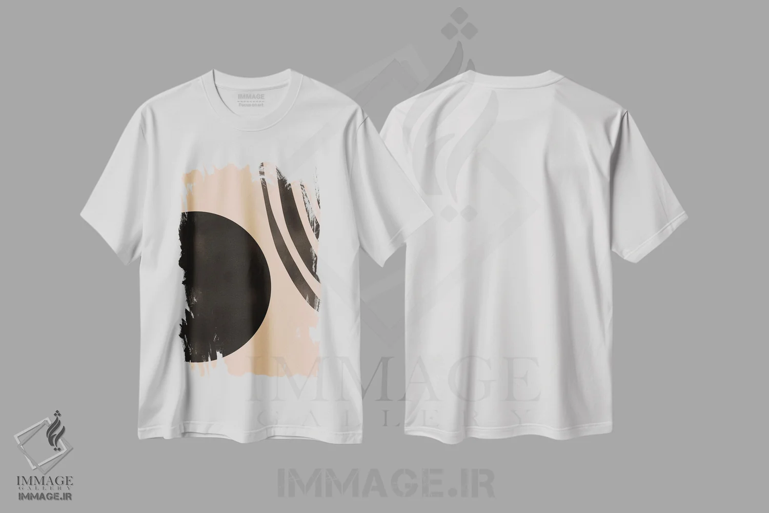 تیشرت سفید طرح دار حلقه های تیره دور چشم اثر ایتس فانی هو | فروشگاه ایماژ