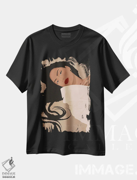 تیشرت مشکی طرح دار آلکسا، هنر آمریکایی آفریقایی تبار اثر ایتس فانی هو | immage.ir