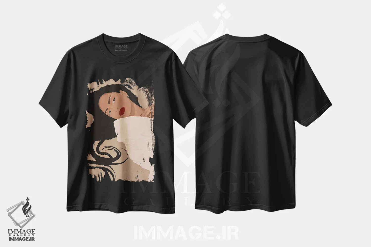 تیشرت مشکی طرح دار آلکسا، هنر آمریکایی آفریقایی تبار اثر ایتس فانی هو | immage.ir