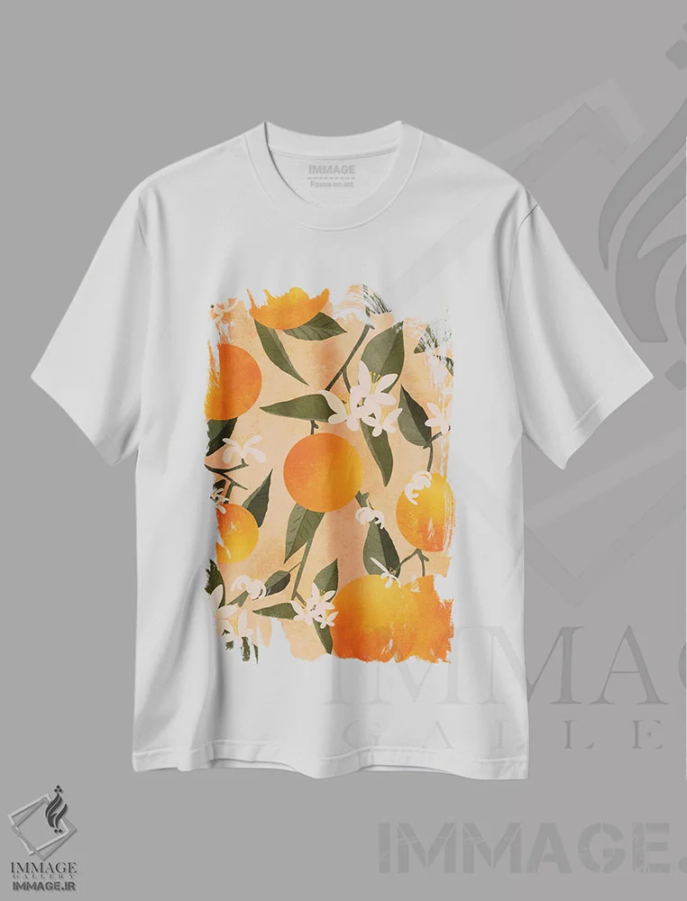 تیشرت سفید طرح دار مرکبات، تزئینی اثر ایتس فانی هو | فروشگاه ایماژ