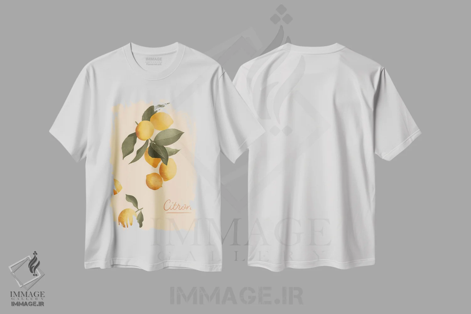 تیشرت سفید طرح دار لیمو ترش، تزئینی اثر ایتس فانی هو | immage.ir
