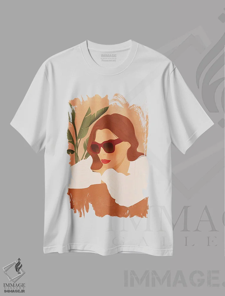 تیشرت سفید طرح دار کورتنی، تزئینی اثر ایتس فانی هو | immage.ir