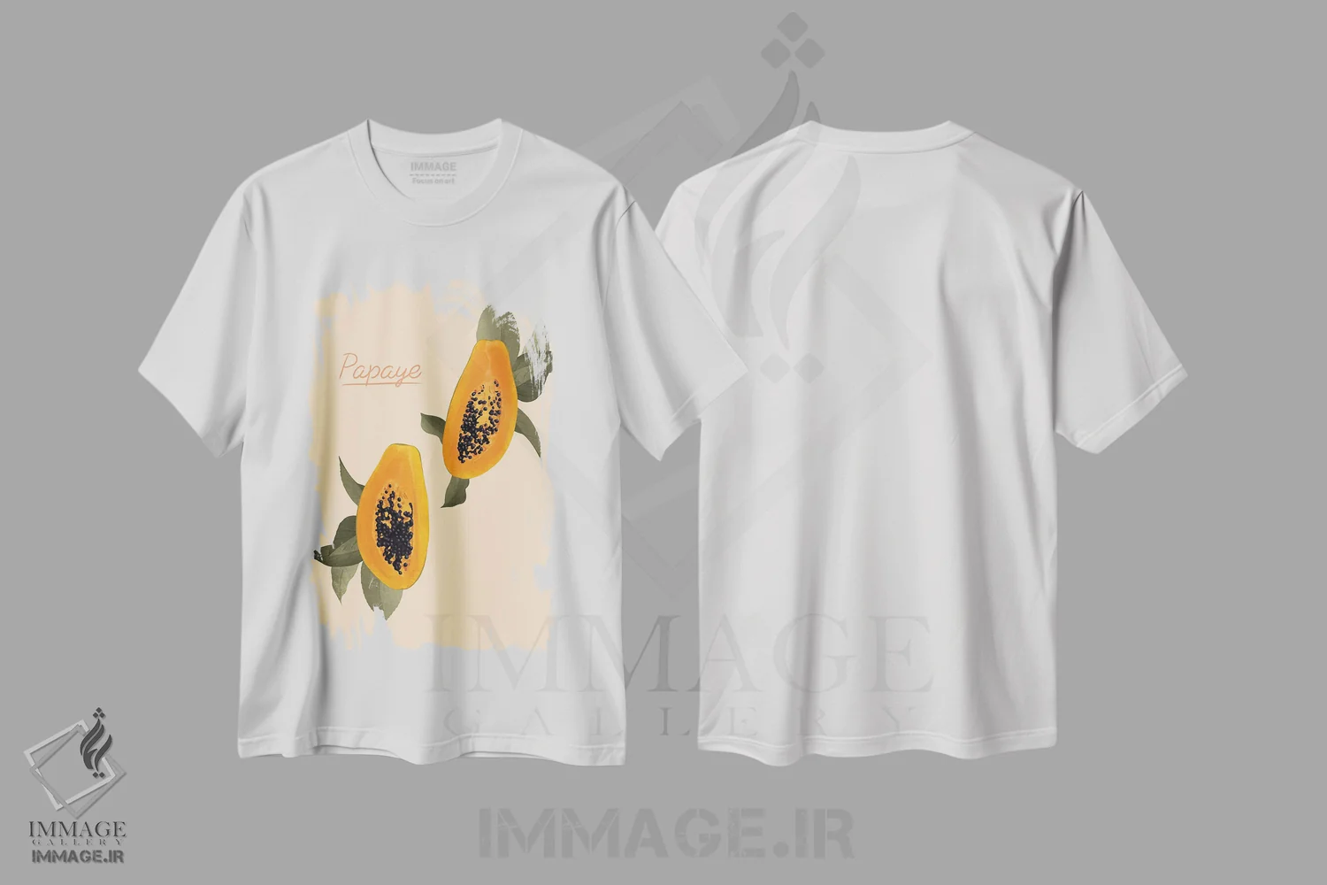 تیشرت سفید طرح دار پاپایا، تزئینی اثر ایتس فانی هو | immage.ir