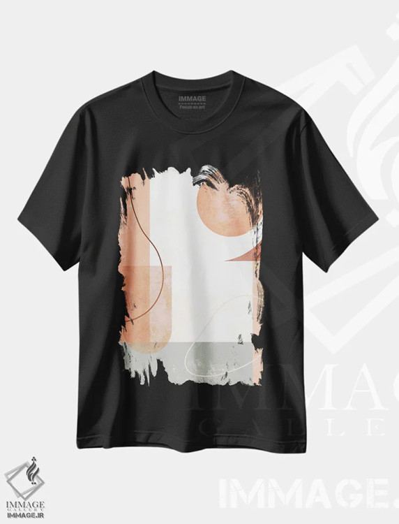 تیشرت مشکی طرح دار اشکال抽象ی اثر ایتس فانی هو | immage.ir