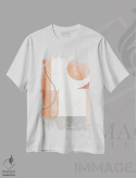 تیشرت سفید طرح دار اشکال抽象ی اثر ایتس فانی هو | فروشگاه ایماژ