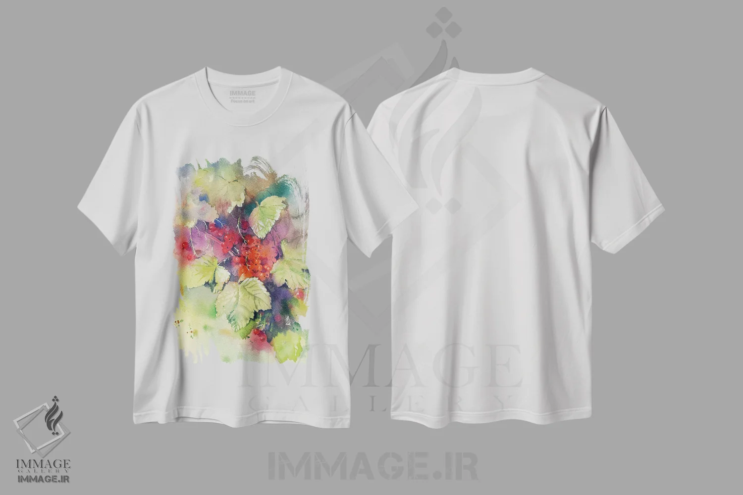 تیشرت سفید طرح دار قره قات قرمز، تزئینی اثر مارینا ایگناتووا | فروشگاه ایماژ