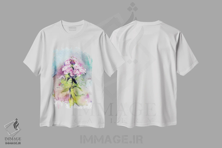 تیشرت سفید طرح دار فلوکس، دکور معاصر اثر مارینا ایگناتووا | immage.ir