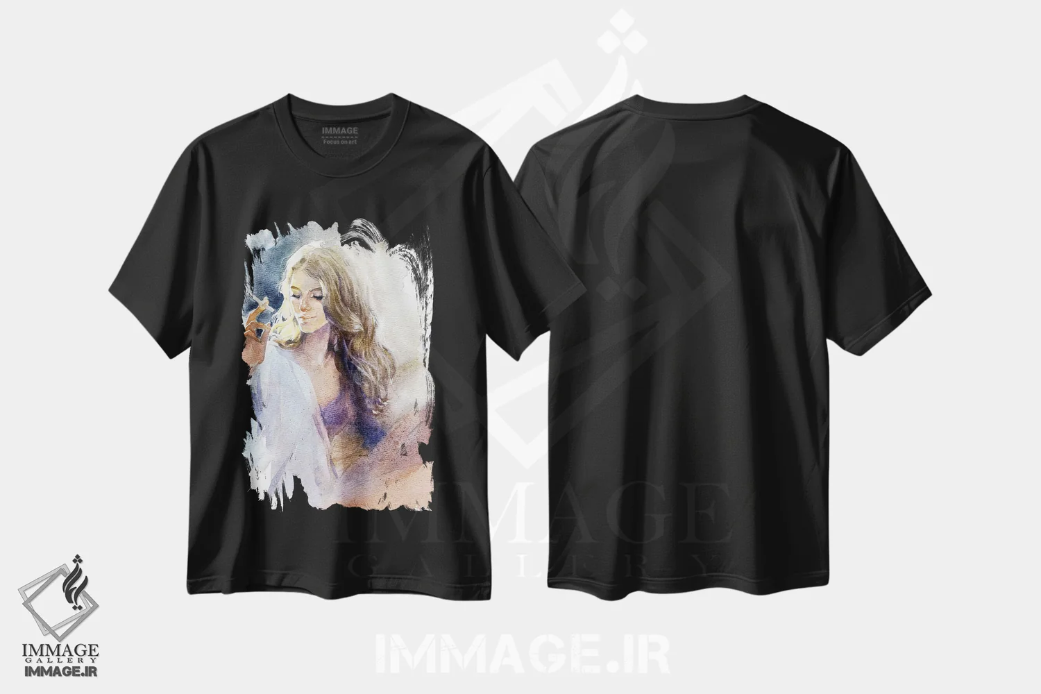 تیشرت مشکی طرح دار خاطره، دکور معاصر اثر مارینا ایگناتووا | فروشگاه ایماژ