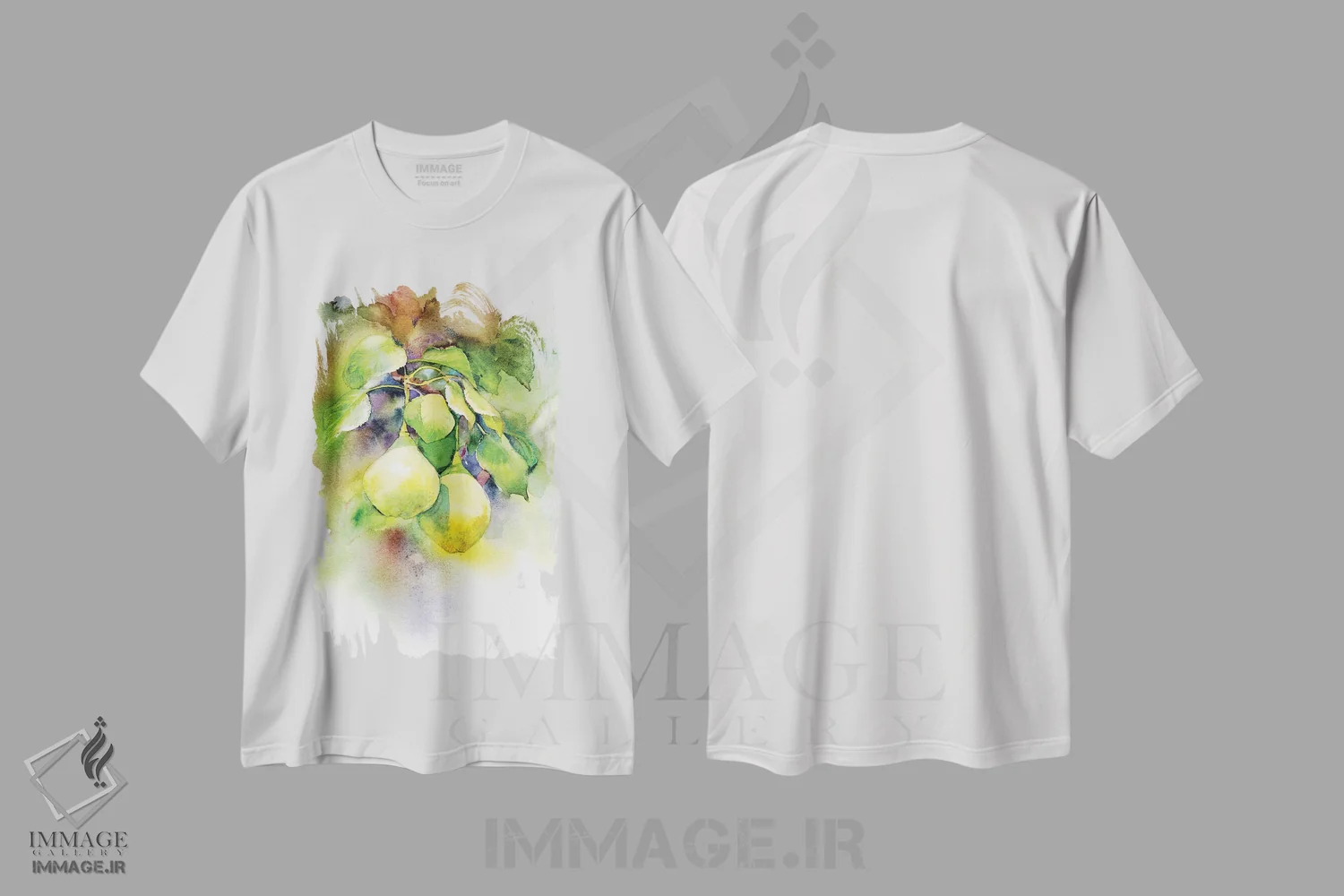 تیشرت سفید طرح دار گلابی ها، دکور معاصر اثر مارینا ایگناتووا | immage.ir