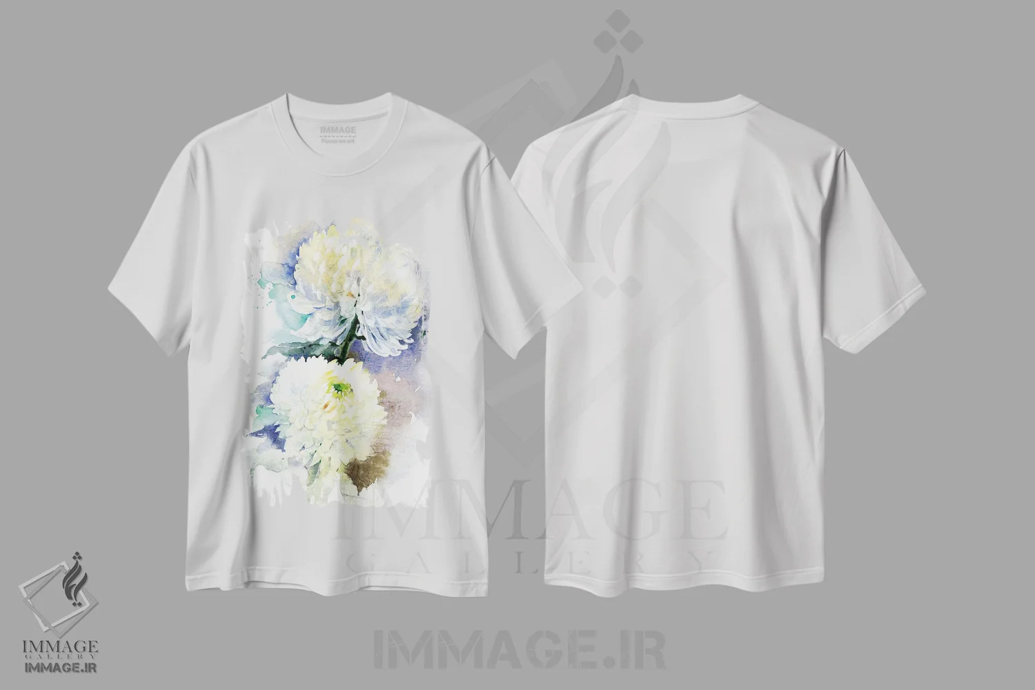 تیشرت سفید طرح دار دو داوودی، دکور معاصر اثر مارینا ایگناتووا | فروشگاه ایماژ