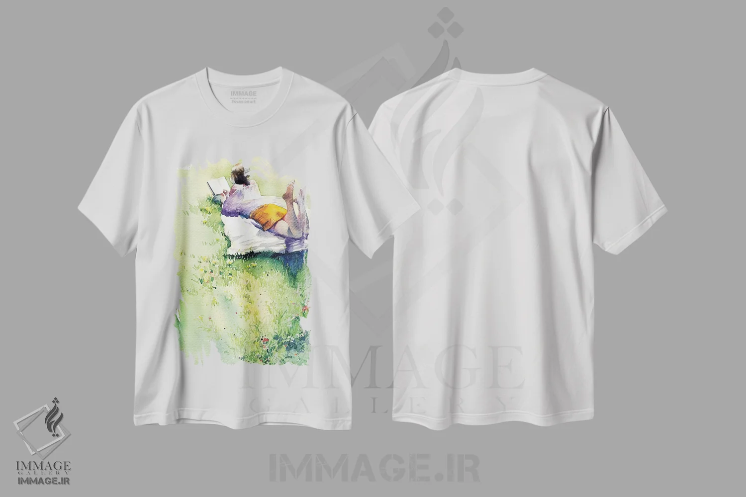 تیشرت سفید طرح دار عصر تابستانی، مدیوم اثر مارینا ایگناتووا | immage.ir