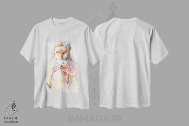 تیشرت سفید طرح دار شکلات صبحگاهی، مدیوم اثر مارینا ایگناتووا | immage.ir