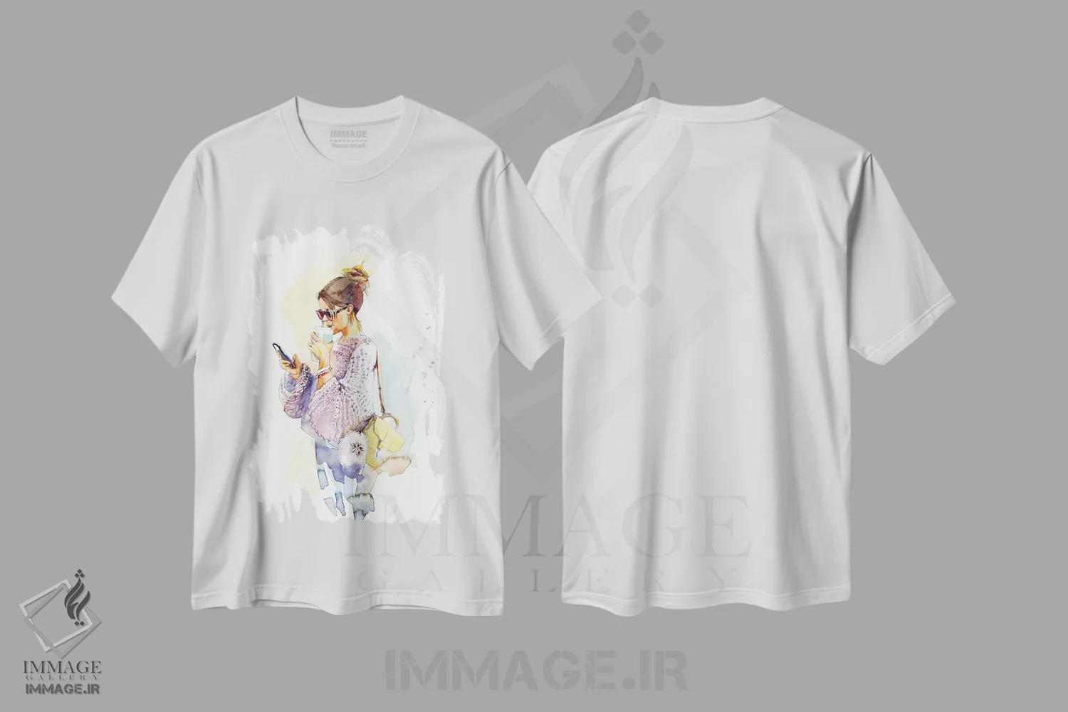 تیشرت سفید طرح دار ملاقات اتفاقی، دکور معاصر اثر مارینا ایگناتووا | فروشگاه ایماژ