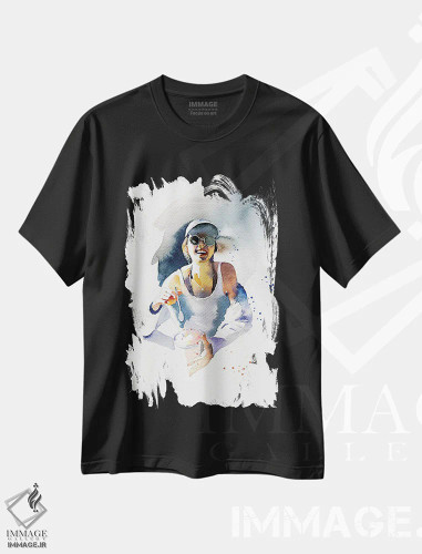 تیشرت مشکی طرح دار بستنی، دکور معاصر اثر مارینا ایگناتووا | فروشگاه ایماژ