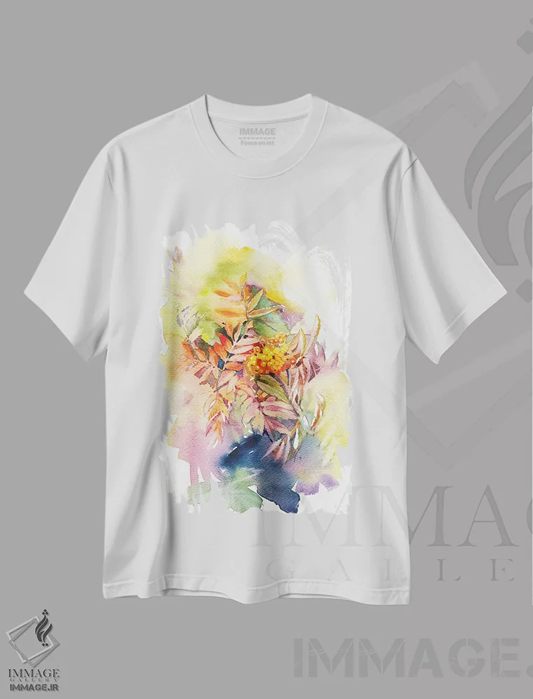 تیشرت سفید طرح دار درخت روآن I، دکور معاصر اثر مارینا ایگناتووا | immage.ir