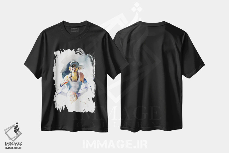 تیشرت مشکی طرح دار بستنی، دکور معاصر اثر مارینا ایگناتووا | فروشگاه ایماژ