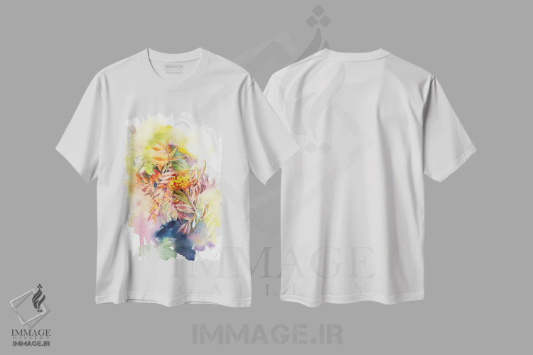 تیشرت سفید طرح دار درخت روآن I، دکور معاصر اثر مارینا ایگناتووا | immage.ir