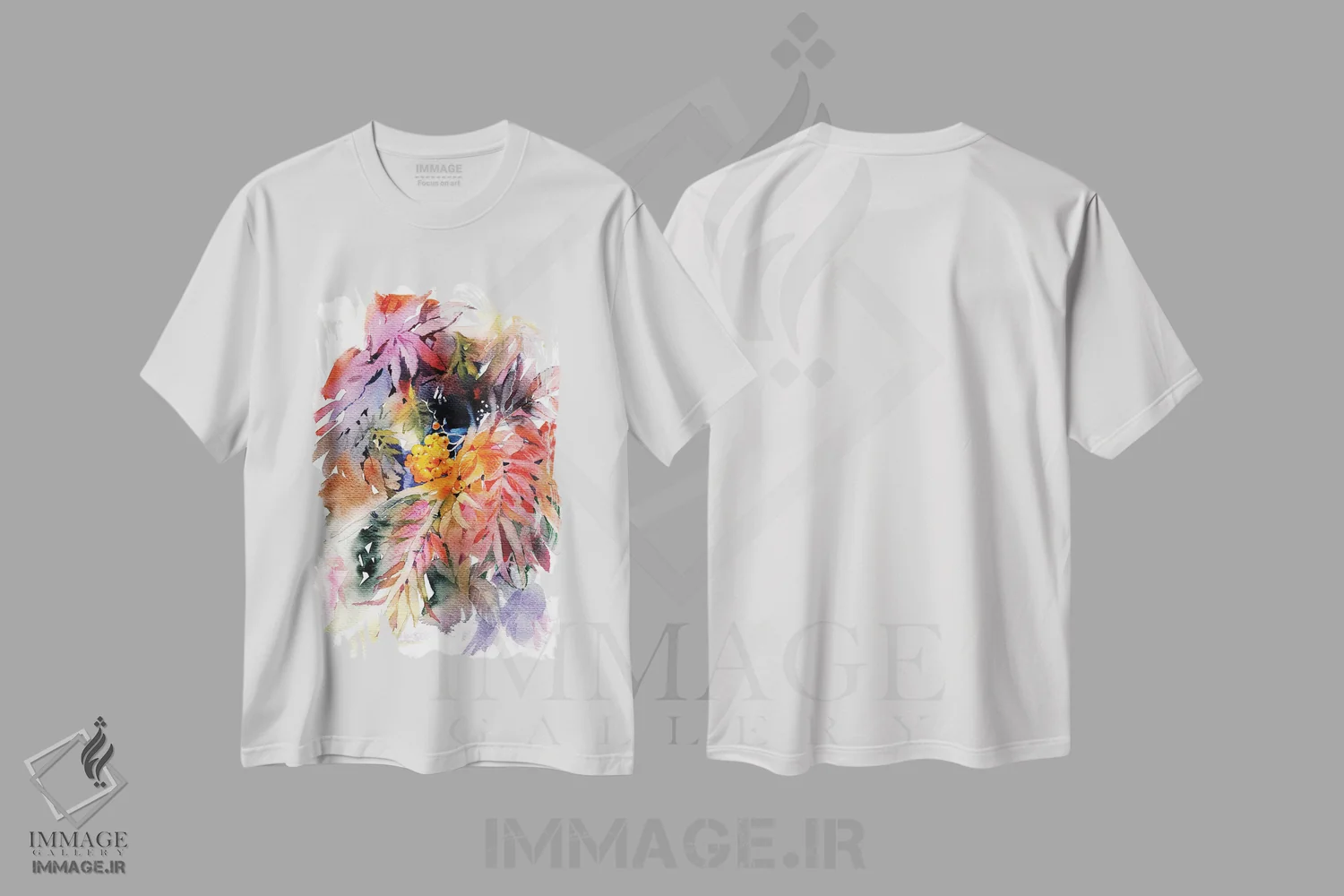 تیشرت سفید طرح دار درخت روآن II، دکور معاصر اثر مارینا ایگناتووا | فروشگاه ایماژ
