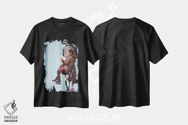 تیشرت مشکی طرح دار دانش آموزان، دکور معاصر اثر ایگور شولمان | فروشگاه ایماژ