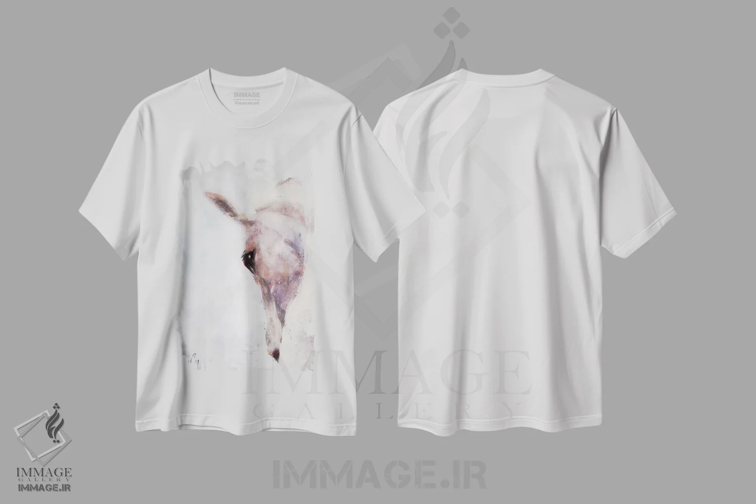 تیشرت سفید طرح دار بوسفال، دکور معاصر اثر ایگور شولمان | فروشگاه ایماژ