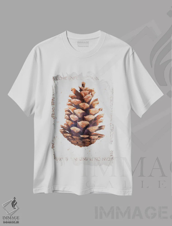 تیشرت سفید طرح دار مخروط، هنر فاخر معاصر اثر ایگور شولمان | immage.ir