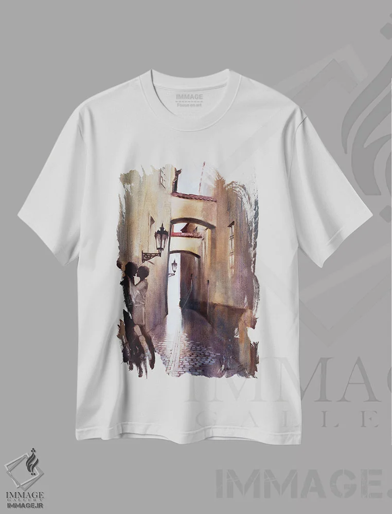تیشرت سفید طرح دار ملاقات های پراگ، دکوراسیون جایگزین اثر ایگور شولمان | immage.ir