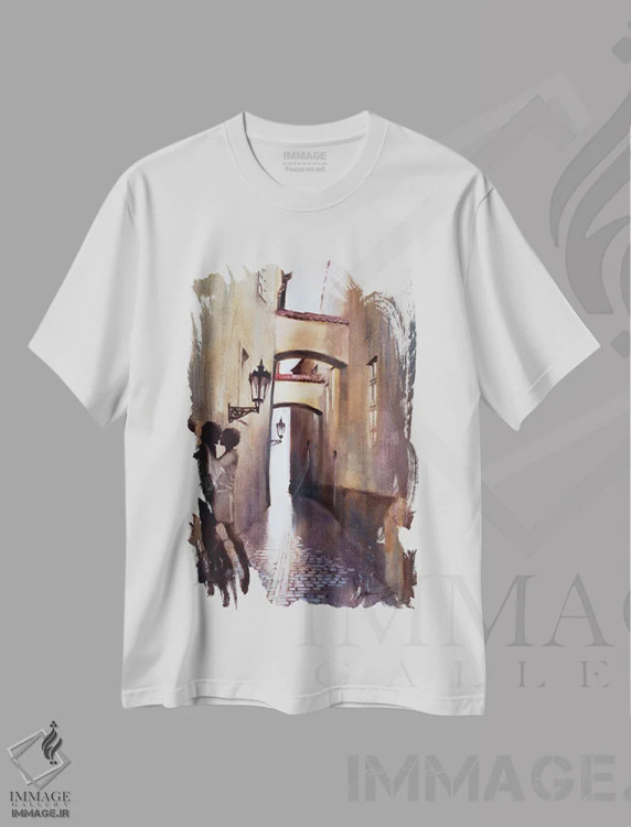 تیشرت سفید طرح دار ملاقات های پراگ، دکوراسیون جایگزین اثر ایگور شولمان | immage.ir