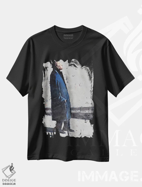 تیشرت مشکی طرح دار Milan,دسامبر، میلان، هنر فاخر معاصر اثر ایگور شولمان | immage.ir