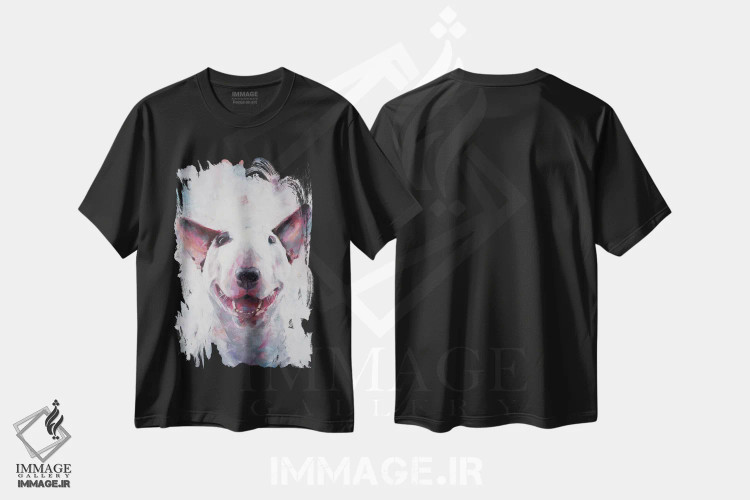 تیشرت مشکی طرح دار صبح بخیر!، هنر فاخر معاصر اثر ایگور شولمان | فروشگاه ایماژ