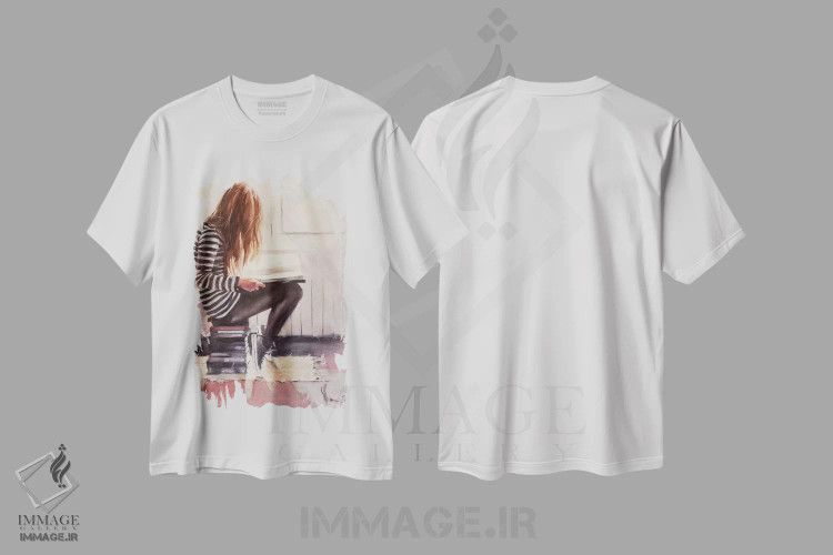 تیشرت سفید طرح دار عشق به خواندن، دکوراسیون جایگزین اثر ایگور شولمان | فروشگاه ایماژ