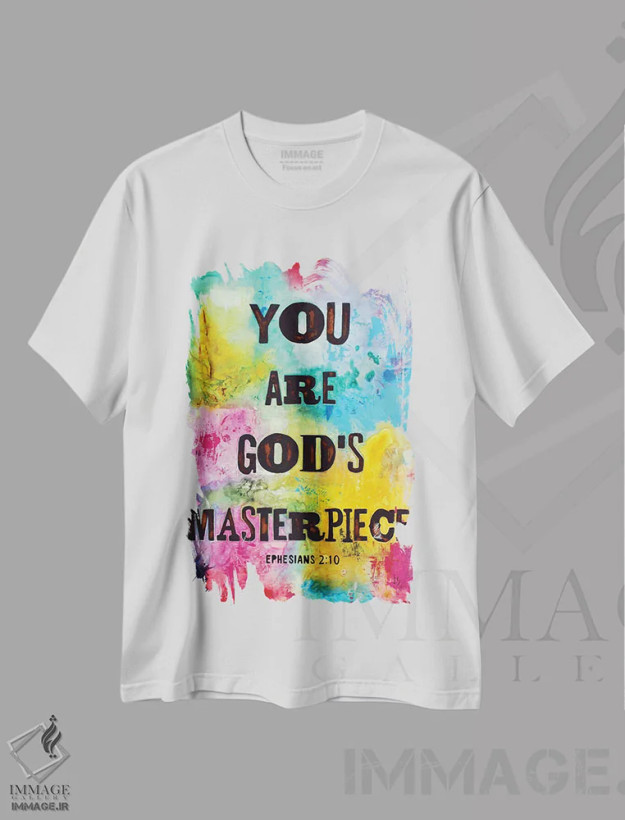تیشرت سفید طرح دار شاهکار خداوند، دکور معاصر اثر ایوان گوادراما | فروشگاه ایماژ