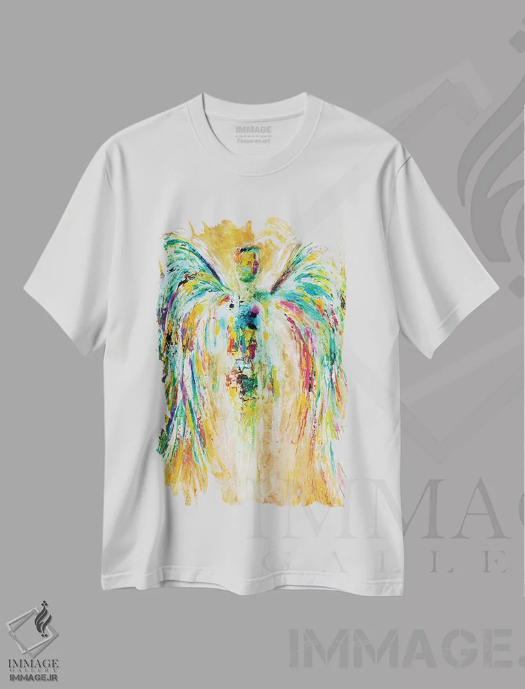 تیشرت سفید طرح دار روح خوش برخورد، دکور معاصر اثر ایوان گوادراما | immage.ir