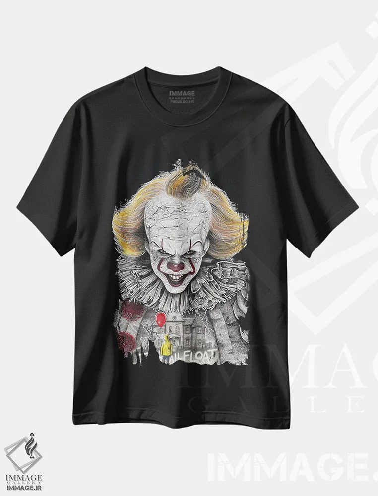 تیشرت مشکی طرح دار آن روی سیاه، هنر فاخر معاصر اثر اینکد آیکونز | immage.ir